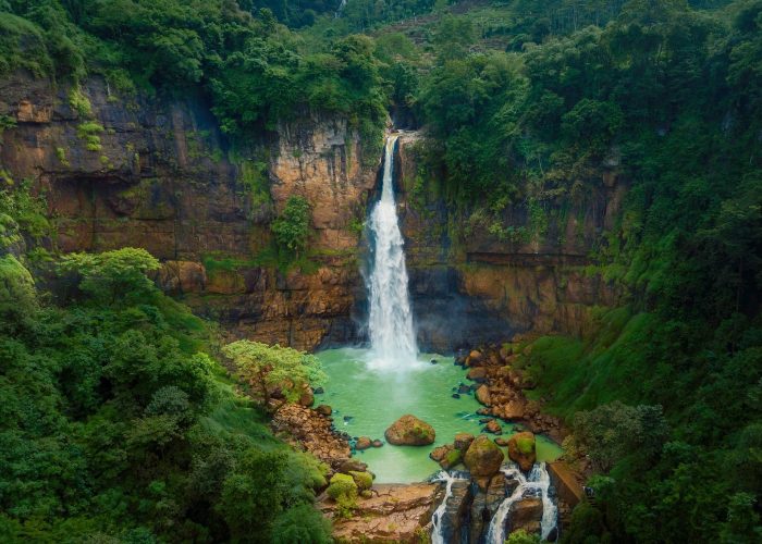 Bali indonesia waterfall stock nature rock nung