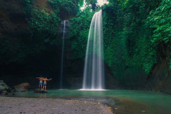 Lokasi air terjun tersembunyi yang jarang dikunjungi