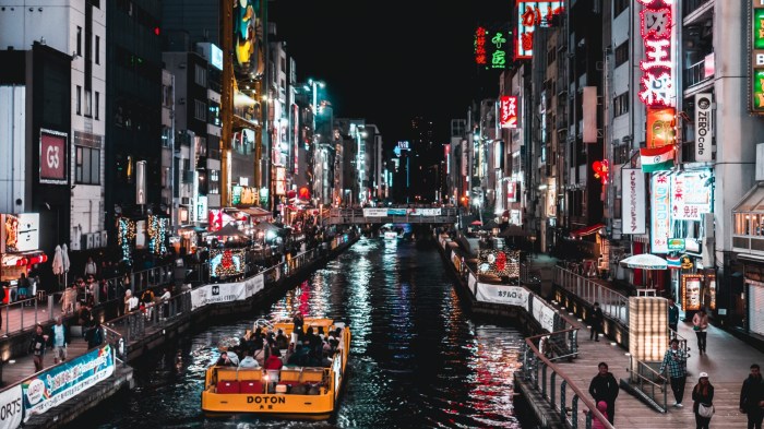 Distrik terbaik di Osaka untuk wisata kuliner dan hiburan malam