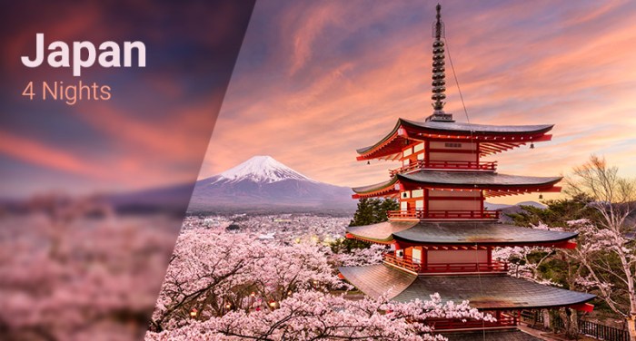 Paket liburan Jepang all-in-one termasuk tiket pesawat dan hotel