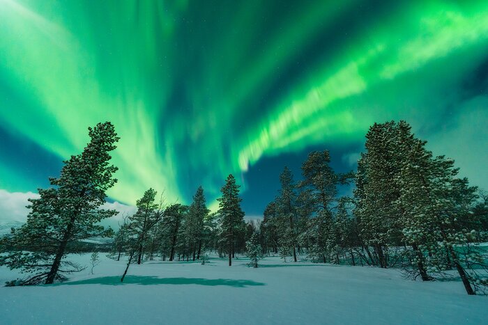 Perkiraan intensitas aurora borealis di Swedia minggu depan