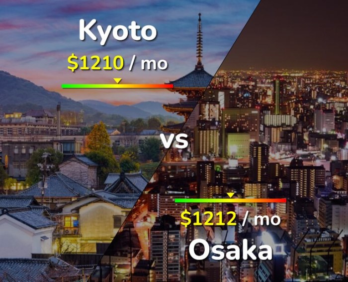 Kyoto cost osaka