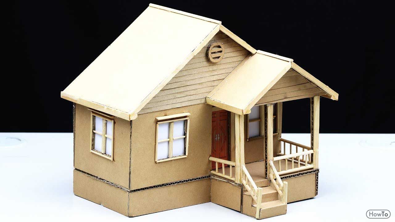 House project school cardboard mansion dream building beautiful houses projects kids craft garden board homes villa popsicle crafts mansions choose