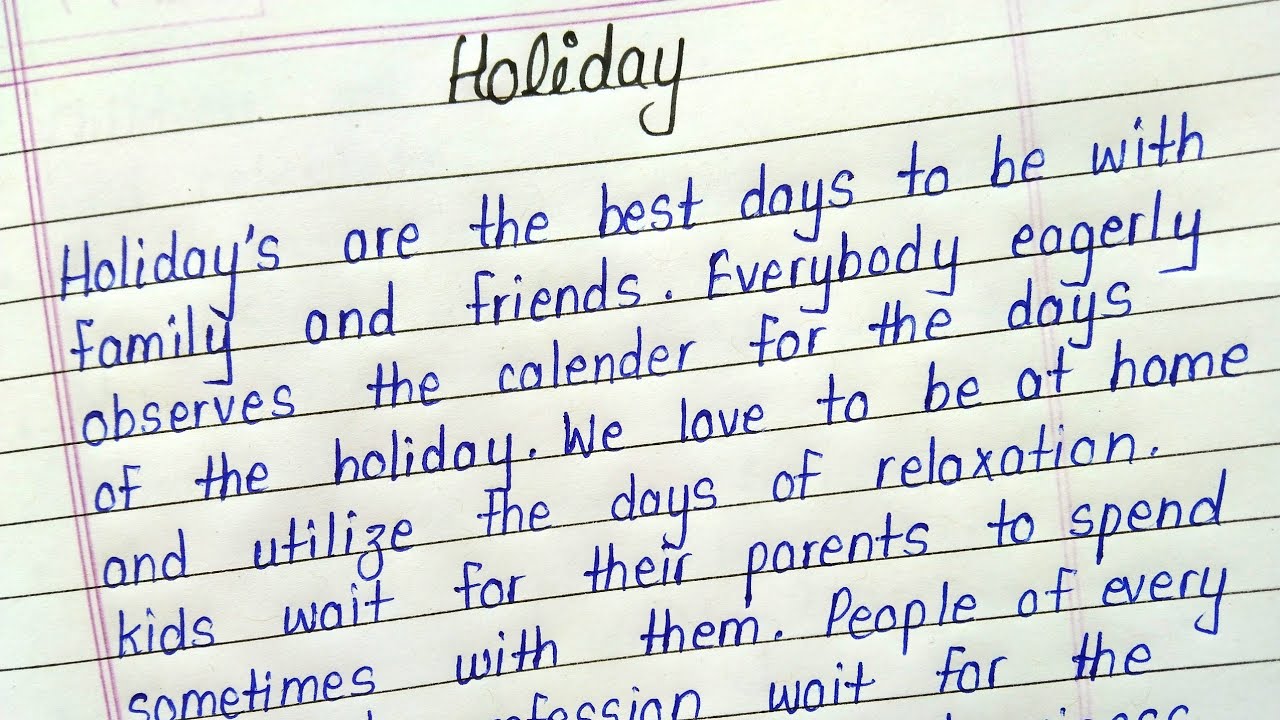 Holiday homework